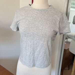 Ambercrombie Grey Crewneck Short-Sleeve Women's Top